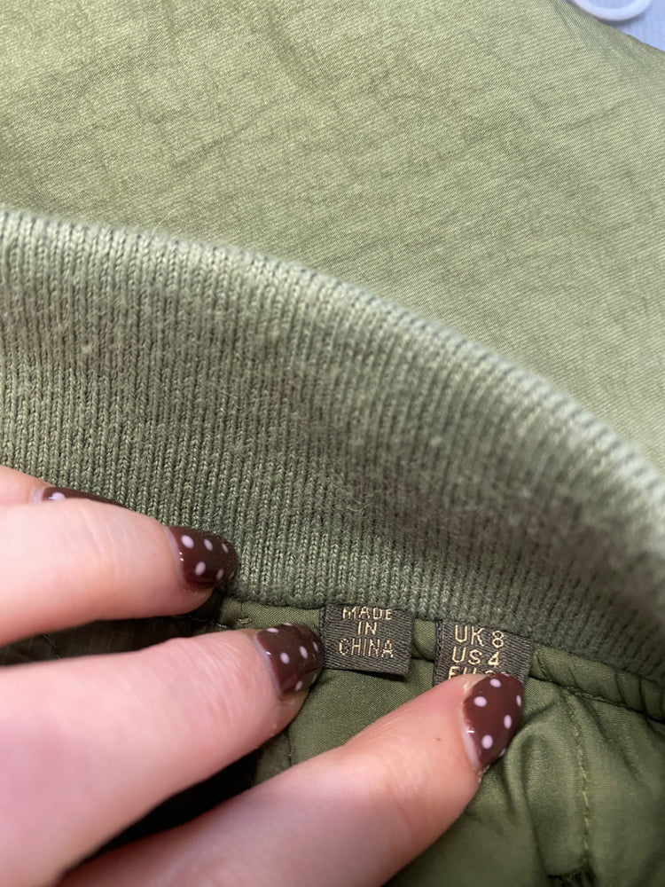 Fabulous Superdry Military Bomber Jacket tiger UK 8 Khaki SS002