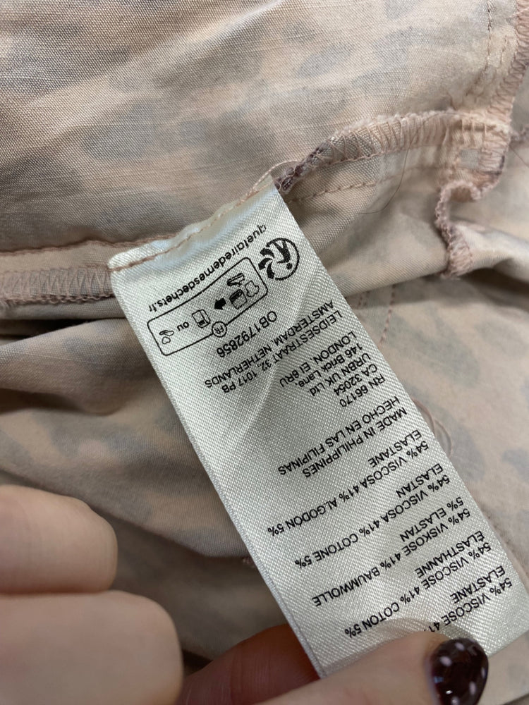 Fabulous Maeve by Anthropologie Jumpsuit UK 12 Pink brown leopard SS002