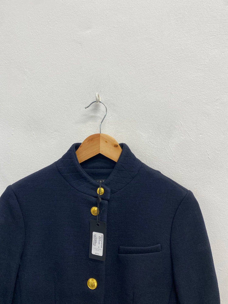 Fabulous Rag & Bone salute slade ponte Blazer UK 10 Navy Blue SS002