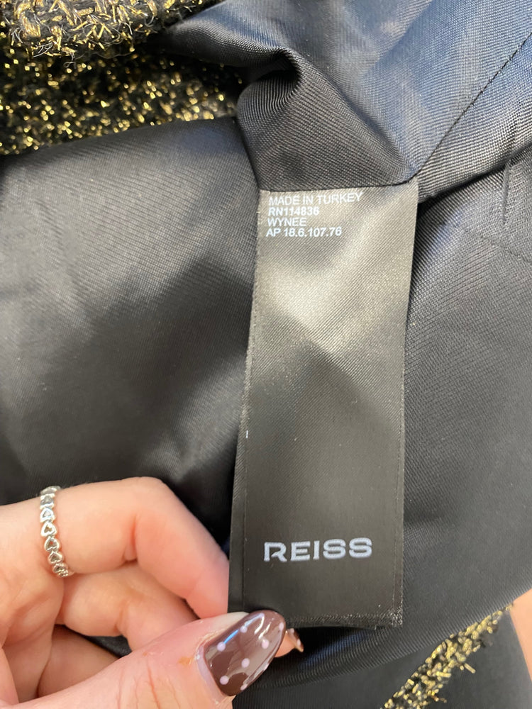 Fabulous Reiss Jacket UK 8 Gold black metallic SS002