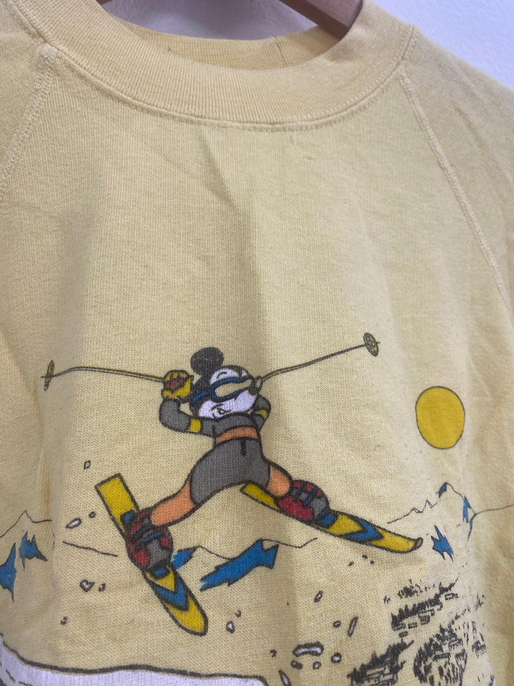 Fabulous Michel Bachoz Courchevel Disney vintage Sweater UkM Yellow LB500