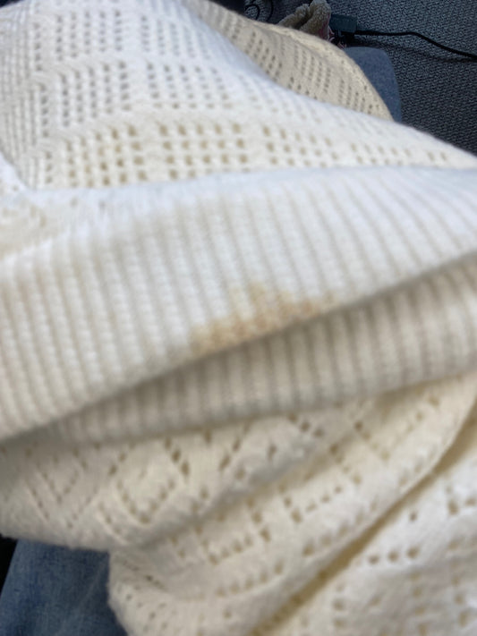 Fabulous ASOS Knitted Top and Skirt Set Cream/Off-white