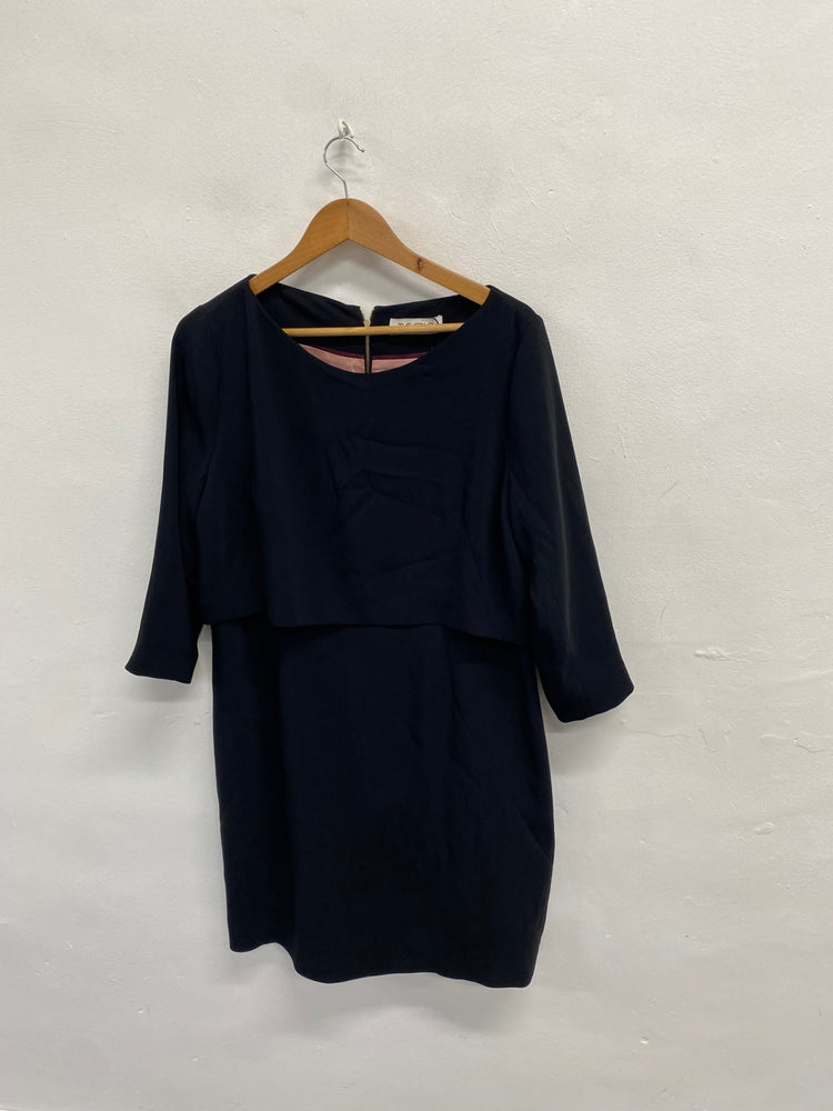 Fabulous The Fold London northcote Midi Dress UK 16 Black LG276