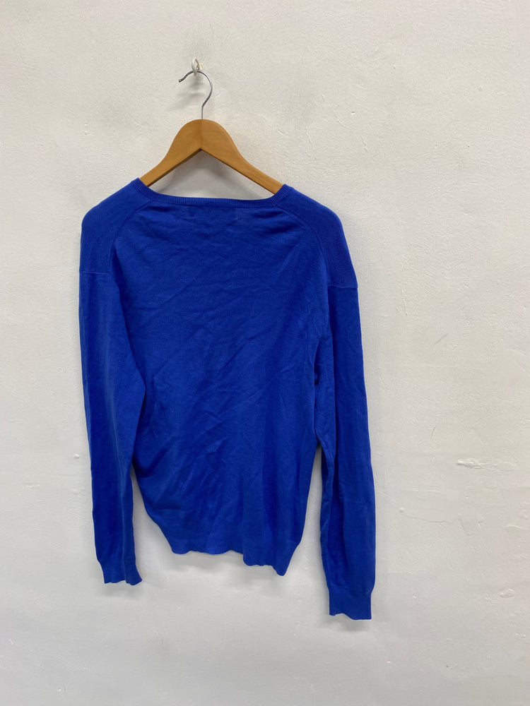 Fabulous men’s Polo by Ralph Lauren Sweater UK M Blue cotton LG276