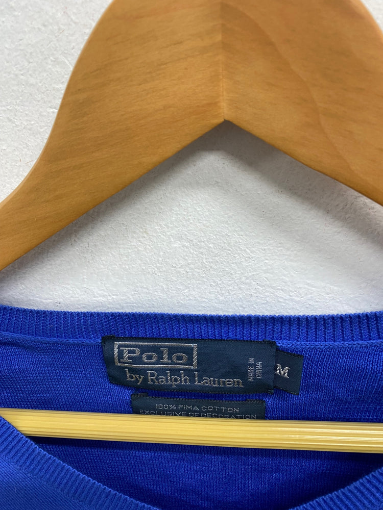Fabulous men’s Polo by Ralph Lauren Sweater UK M Blue cotton LG276