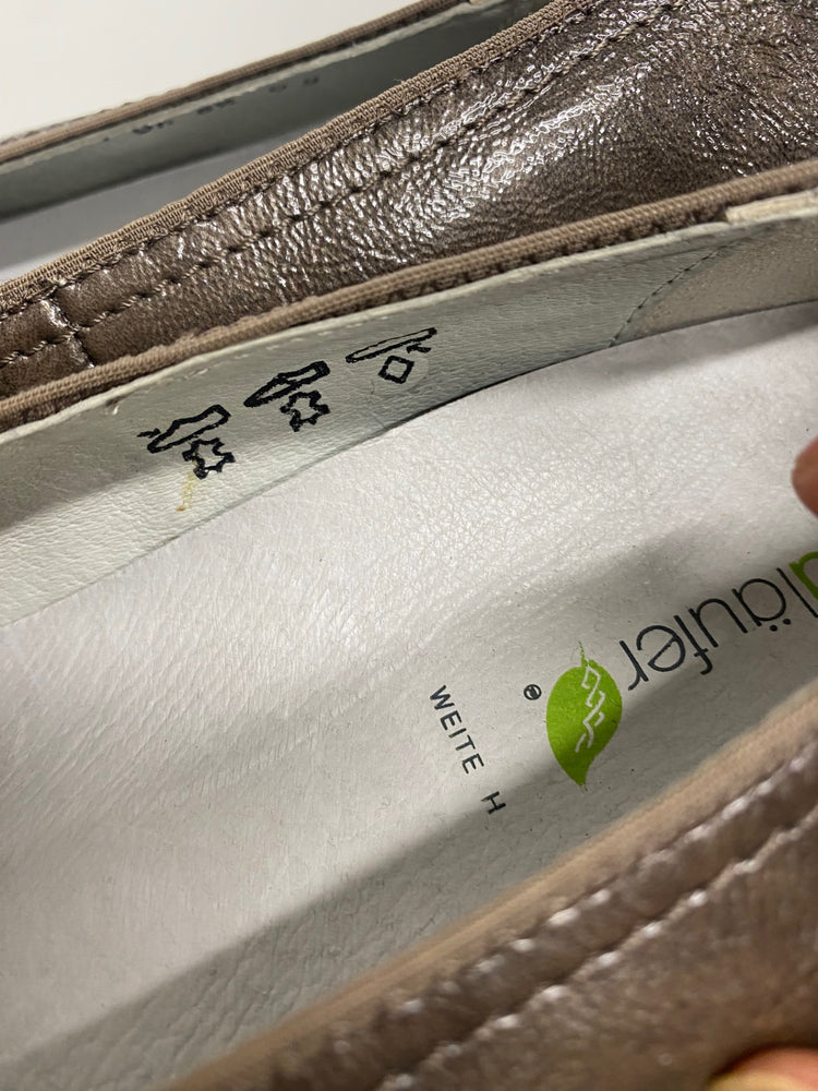 Fabulous WaldLaufer leather width H Ballet Flats UK6.5 Taupe