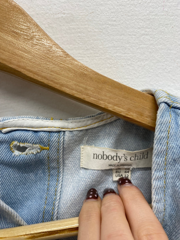 Fabulous Nobody’s Child denim Two-piece set UK 14-16 Light blue jeans top #700 LG276