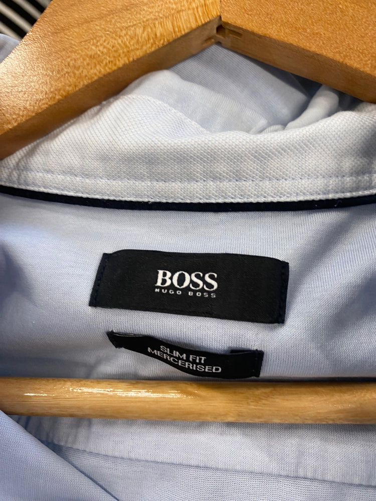 Fabulous Hugo Boss Merecnerised cotton polo Shirt UkXL Light blue LG276