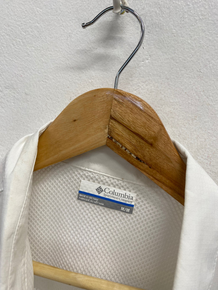 Fabulous Columbia Shirt UK M White Texas longhorns LG276