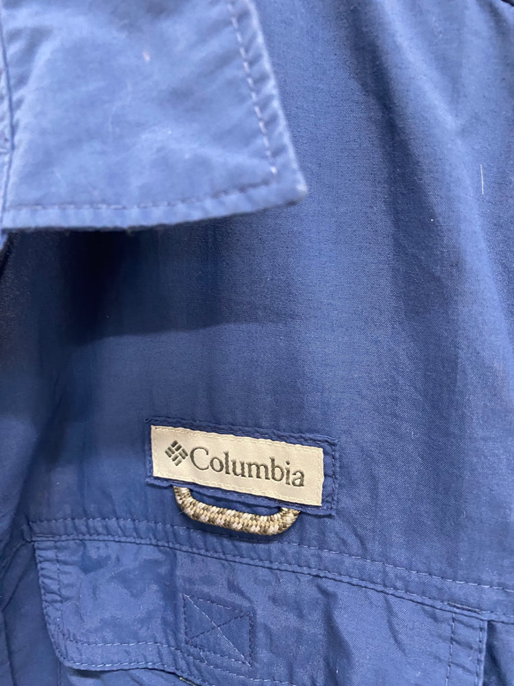Fabulous Columbia Shirt UK M Blue omni shield LG276