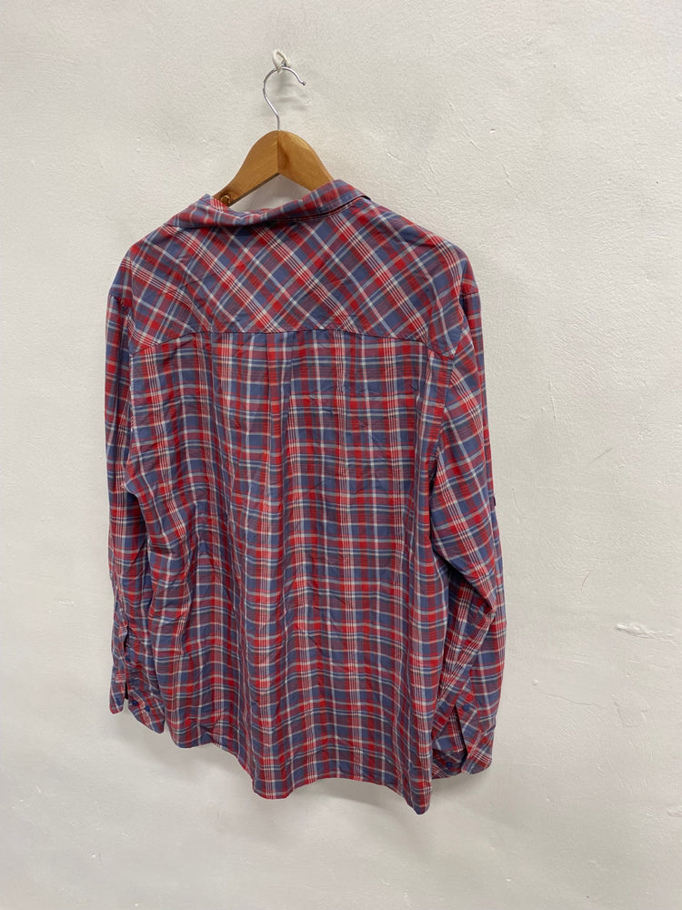 Fabulous Rohan Shirt UK XL Red and Blue checked popper LG276