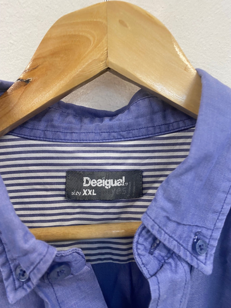 Fabulous Desigual block patterned Shirt XXL Blue LG276