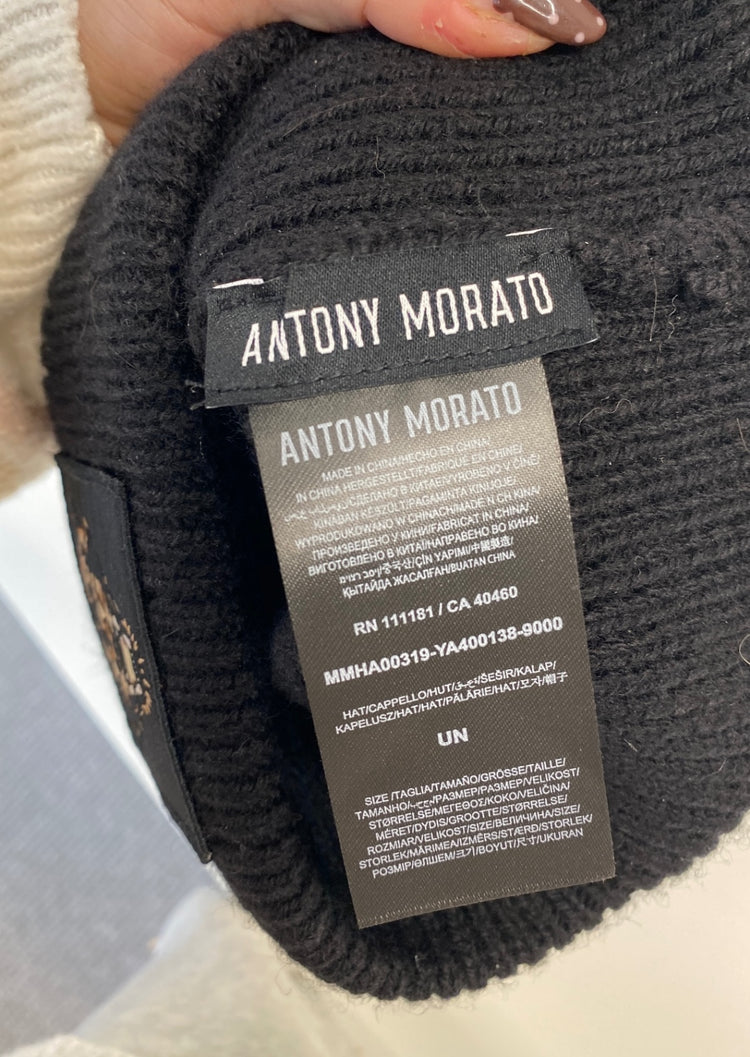 Fabulous Antony morato Beanie wool blend hat One size Black LG276