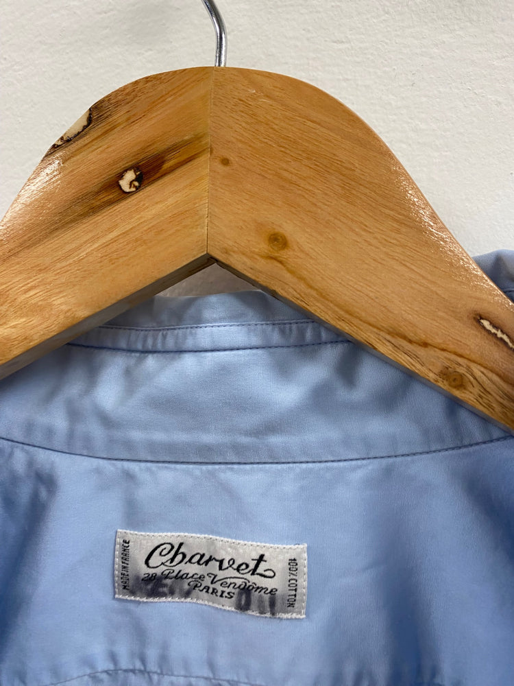 Fabulous Charvet 2019 Shirt Light blue French cuff 17” collar SH493