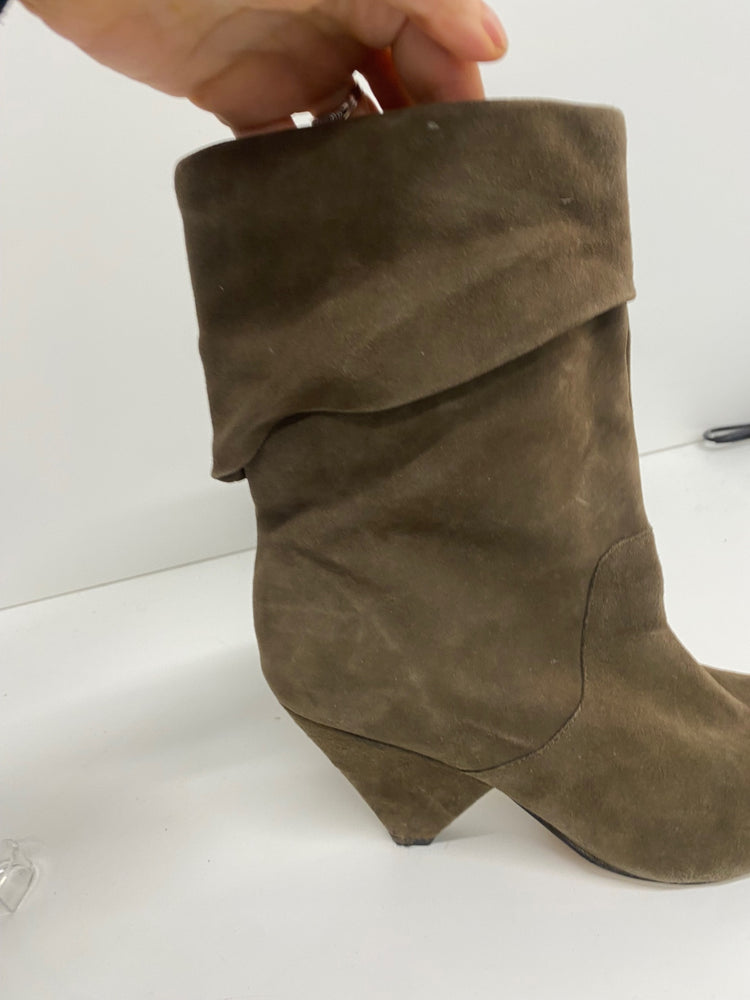 Fabulous H&M Suede mid calf Boots UK6 Khaki LT002