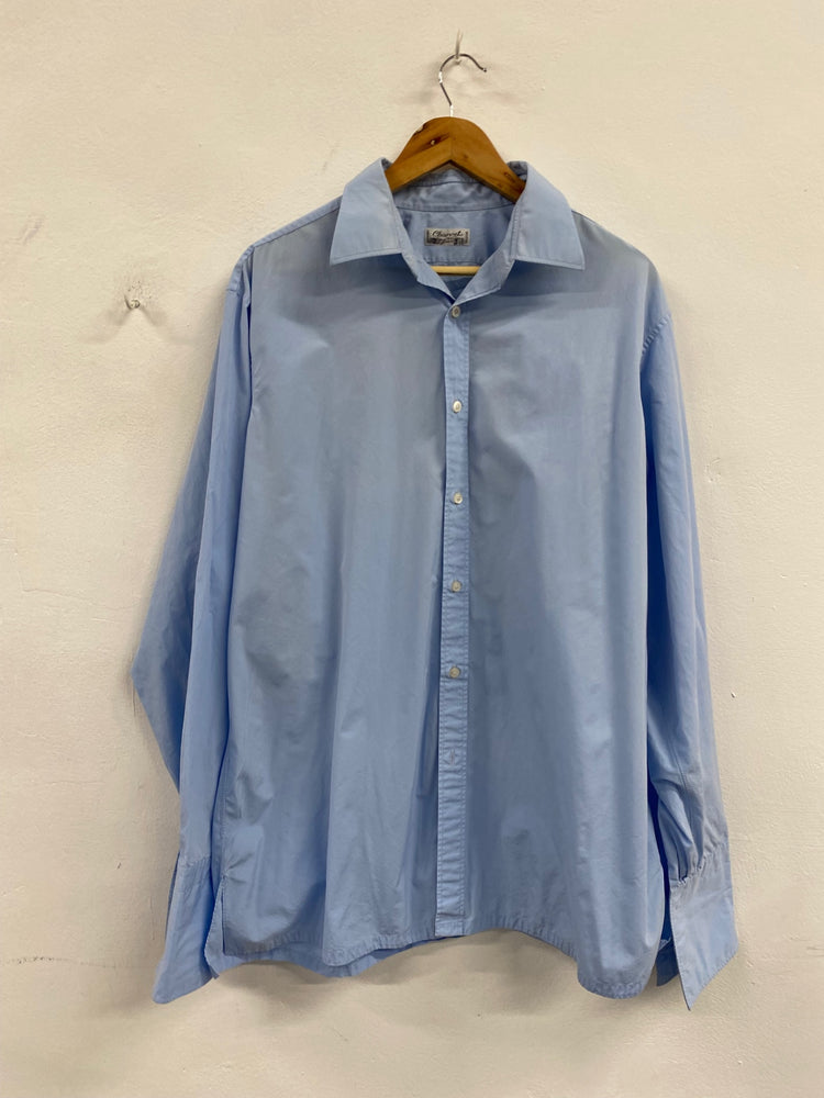 Fabulous Charvet 2019 Shirt Light blue French cuff 17” collar SH493
