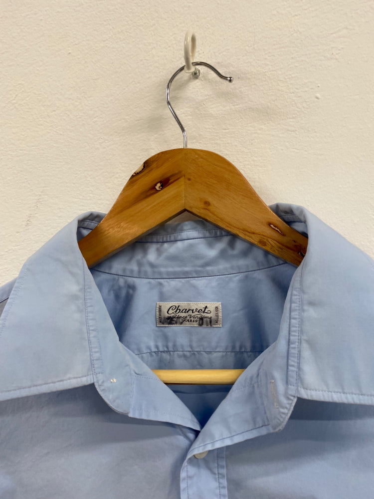 Fabulous Charvet 2019 Shirt Light blue French cuff 17” collar SH493