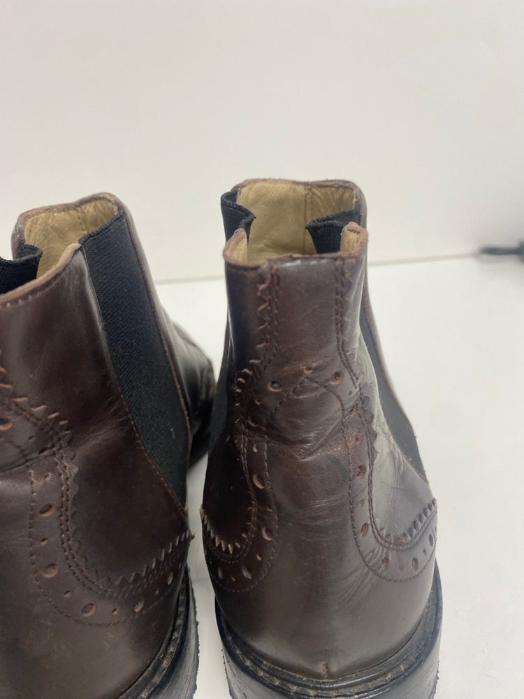 Fabulous Hobbs Genevieve brogue ankle Boots Uk5 Brown Leather LT002