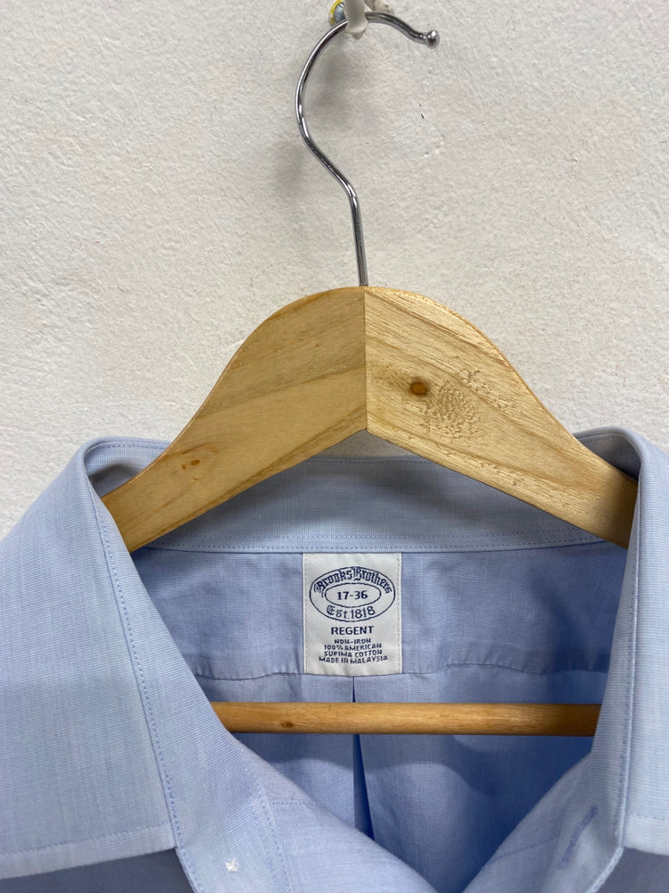 Fabulous Brooks Brothers Shirt 17” formal French cuff Light Blue SH493