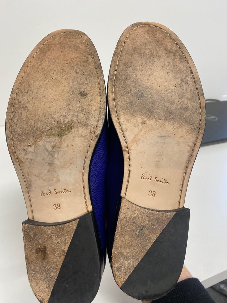 Fabulous Paul Smith Cora Leather Loafers UK5 Blue Chain KF001