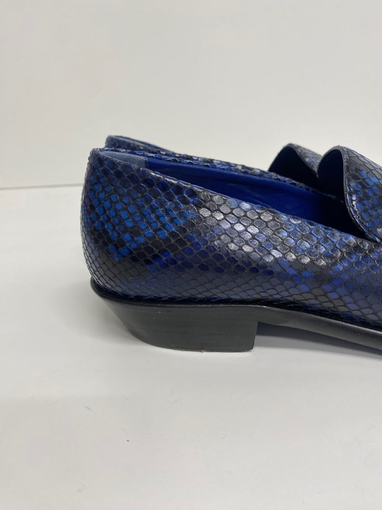 Fabulous Paul smith Janell leather Loafers UK5 Blue & Black Animal KF221