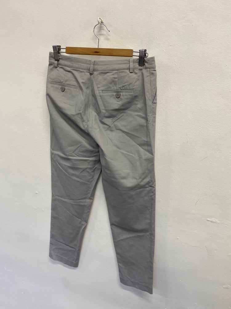 Fabulous Mint Velvet Chino Trousers cropped Uk 10 Grey KF221