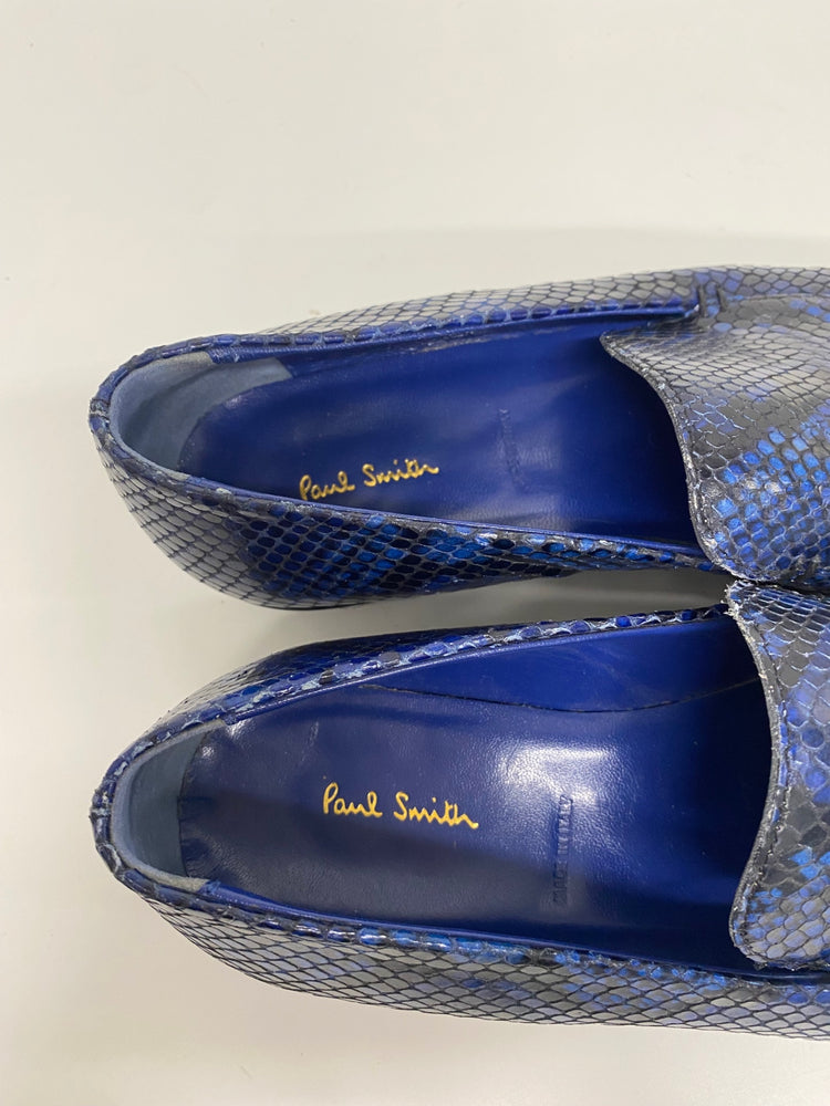 Fabulous Paul smith Janell leather Loafers UK5 Blue & Black Animal KF221