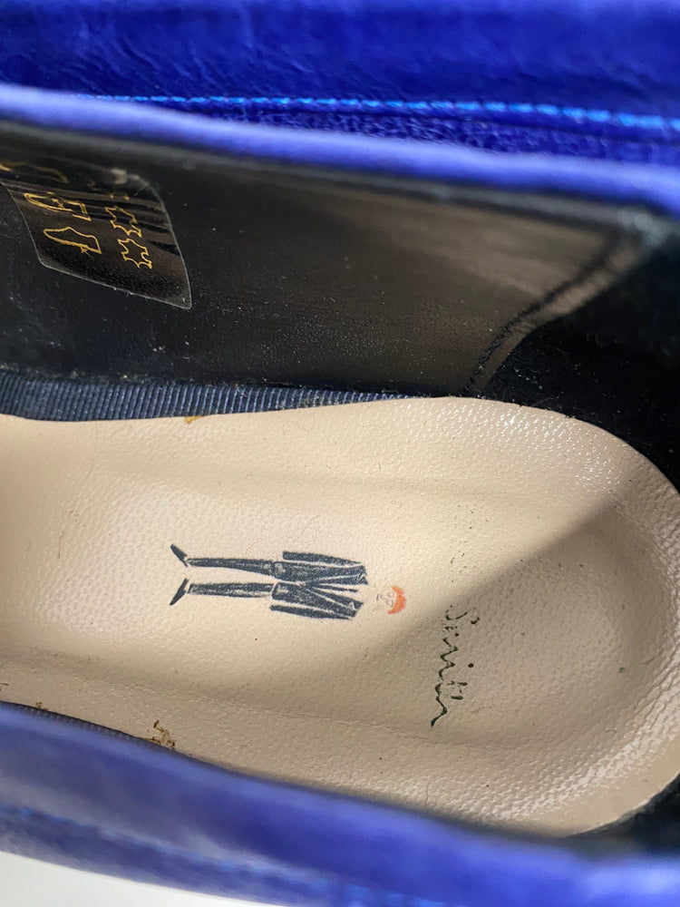 Fabulous Paul Smith Cora Leather Loafers UK5 Blue Chain KF001