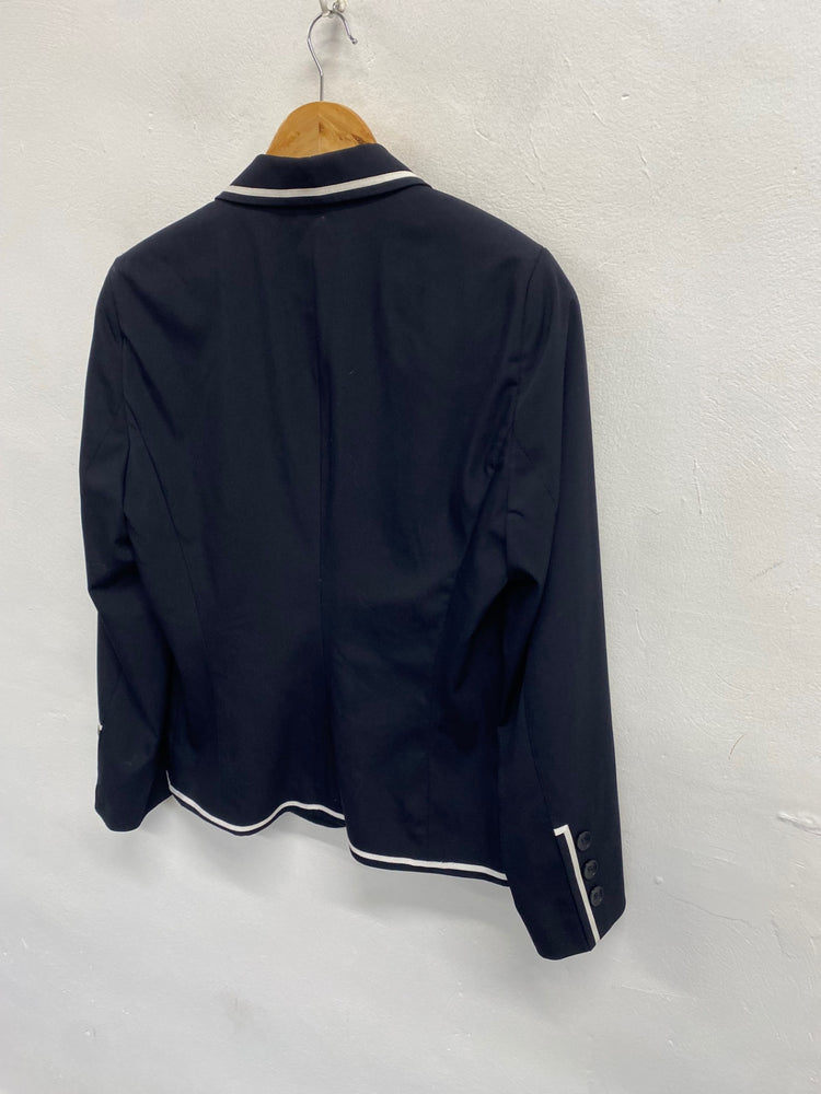 Fabulous Basler Blazer UK 12 Navy nautical KF221