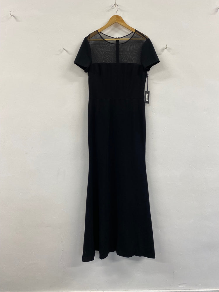 Fabulous Vera Wang evening maxi Dress UK12 Black RG99