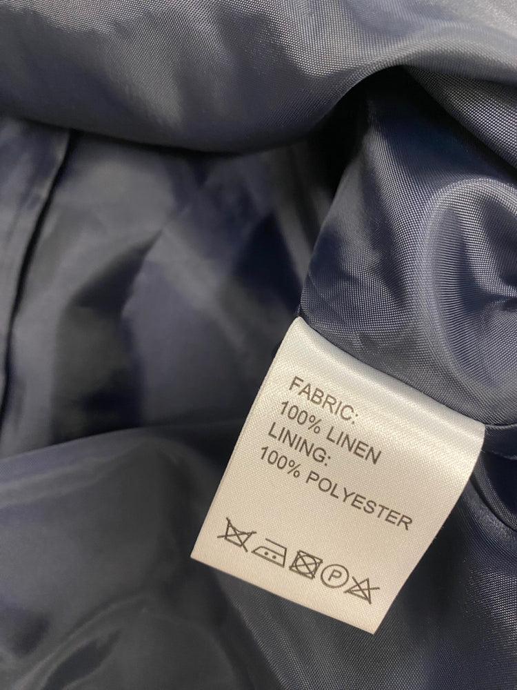 Fabulous Paul Costello Dressage linen Blazer UK 12 Navy Blue KF221