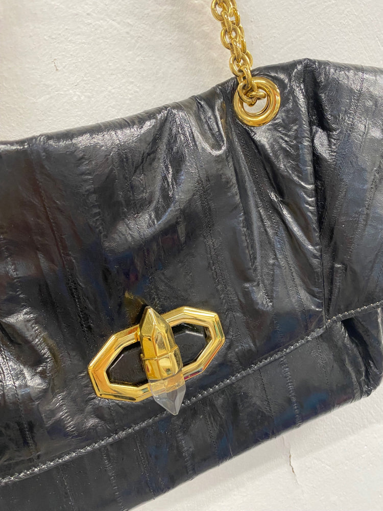 Fabulous classic leather Moltedo evening Bag One size Black DM002