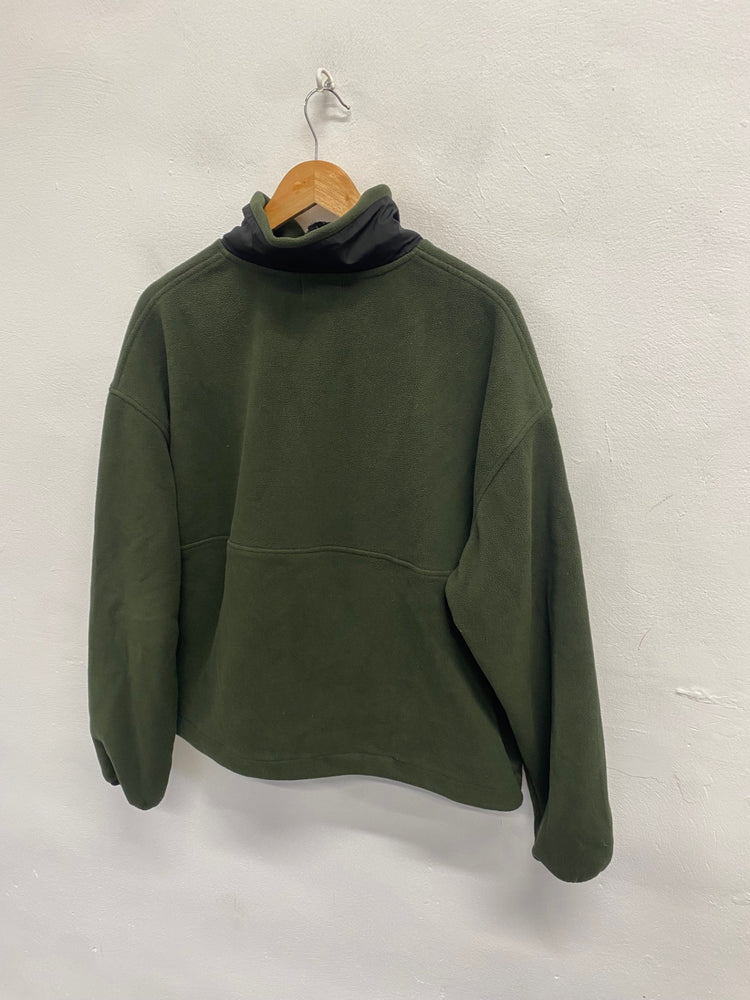 Fabulous Adanola Fleece Jumper UK 16 khaki Green zip AC504