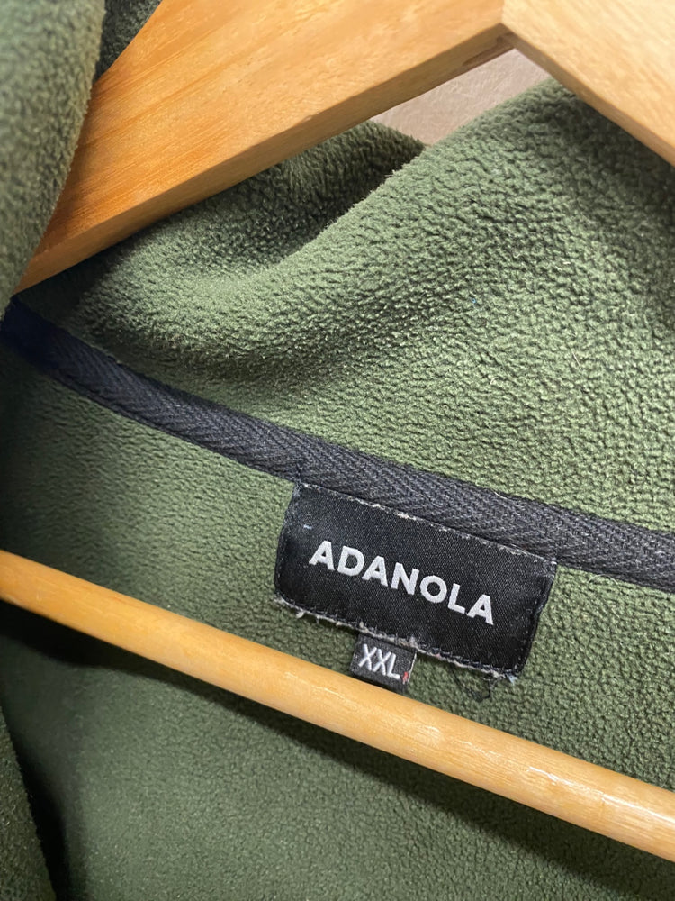 Fabulous Adanola Fleece Jumper UK 16 khaki Green zip AC504
