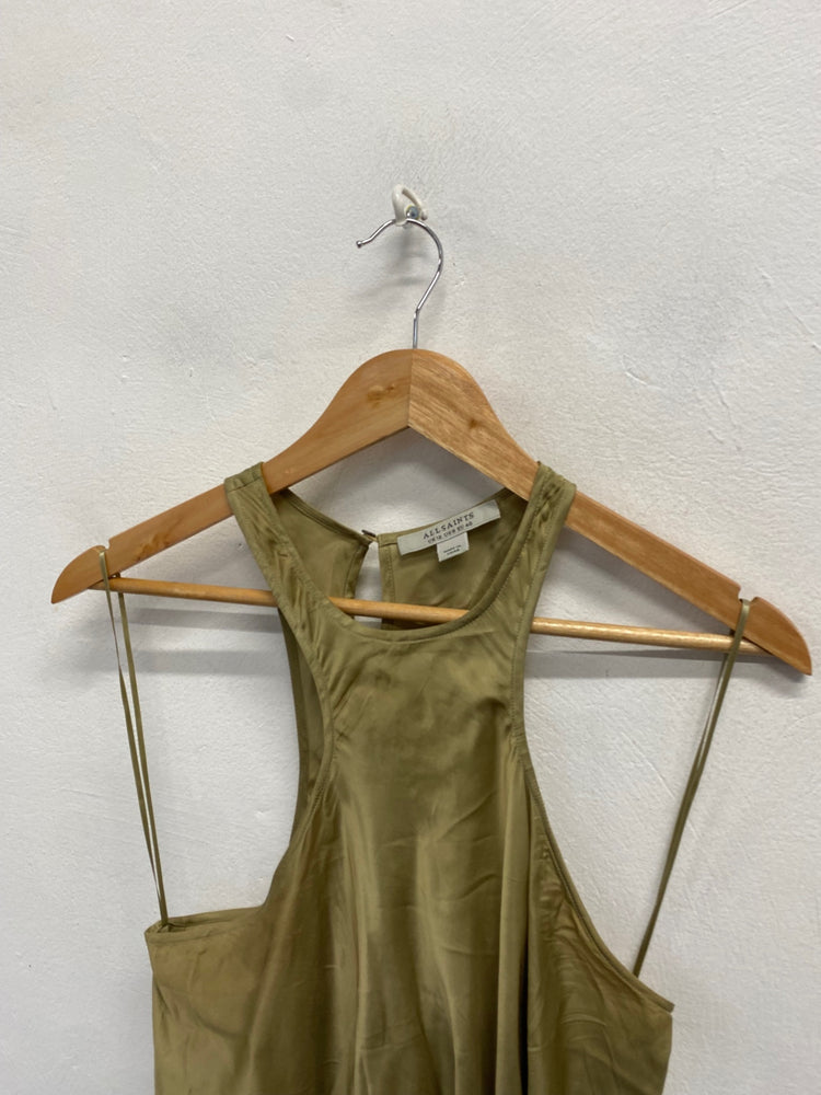 Fabulous AllSaints verna Cami top UK 12 Olive AC504