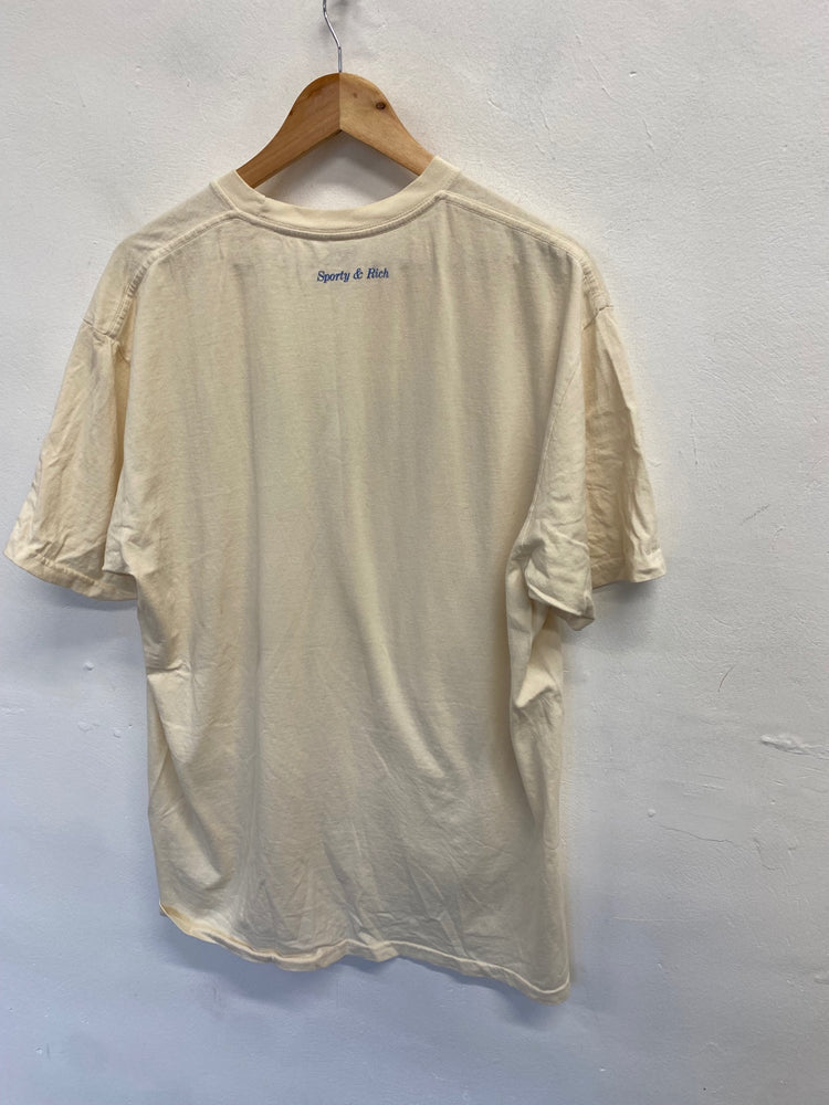 Fabulous Sporty & Rich Tshirt UK 14/16 Beige AC504