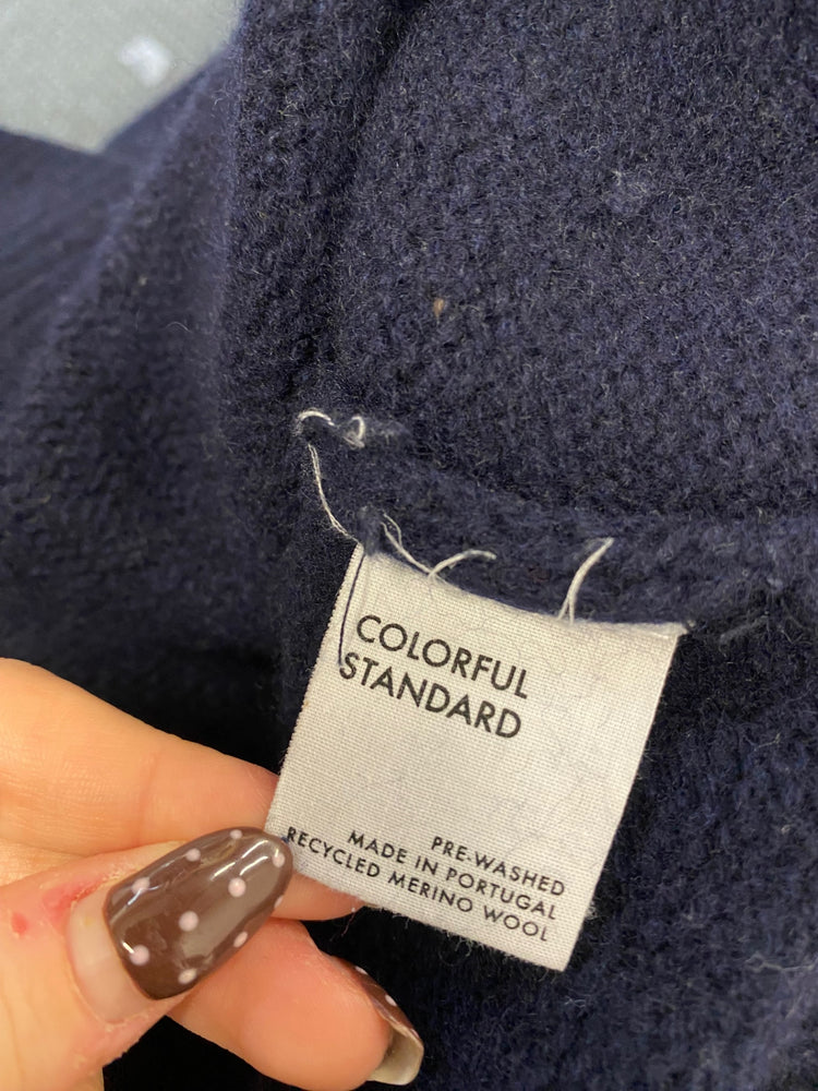 Fabulous Colourful standard wool Knitted jumper UK XL Navy Blue AC504