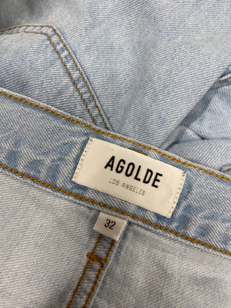 Fabulous Agolde Cropped jeans UK 14/16 Light Blue AC504