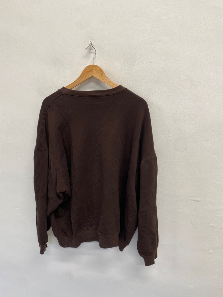 Fabulous Reformation oversized boxy Sweatshirt UK 12 Brown AC504