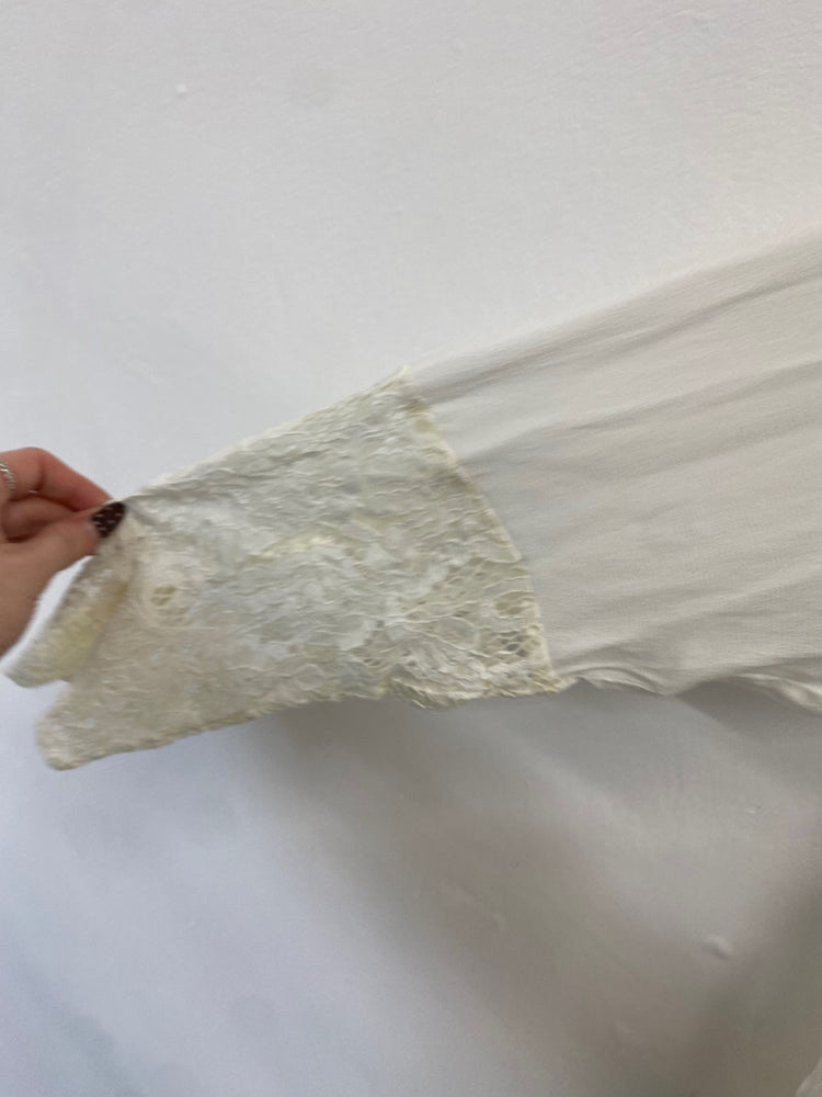 Fabulous French Connection taza Blouse UK 12 Cream Lace new NN505