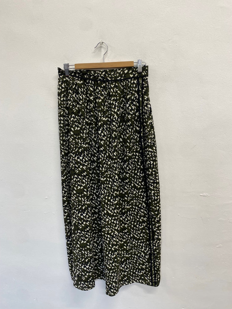 Fabulous Whistles Midi Skirt UK 12 Khaki black speckle NN505