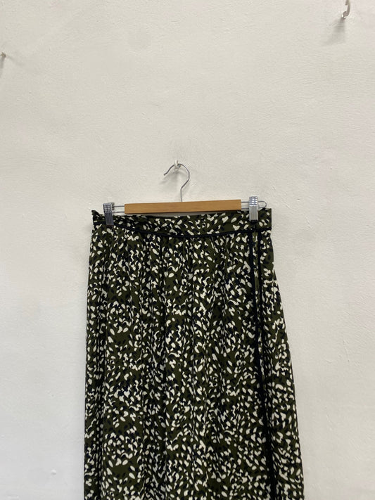 Fabulous Whistles Midi Skirt UK 12 Khaki black speckle NN505