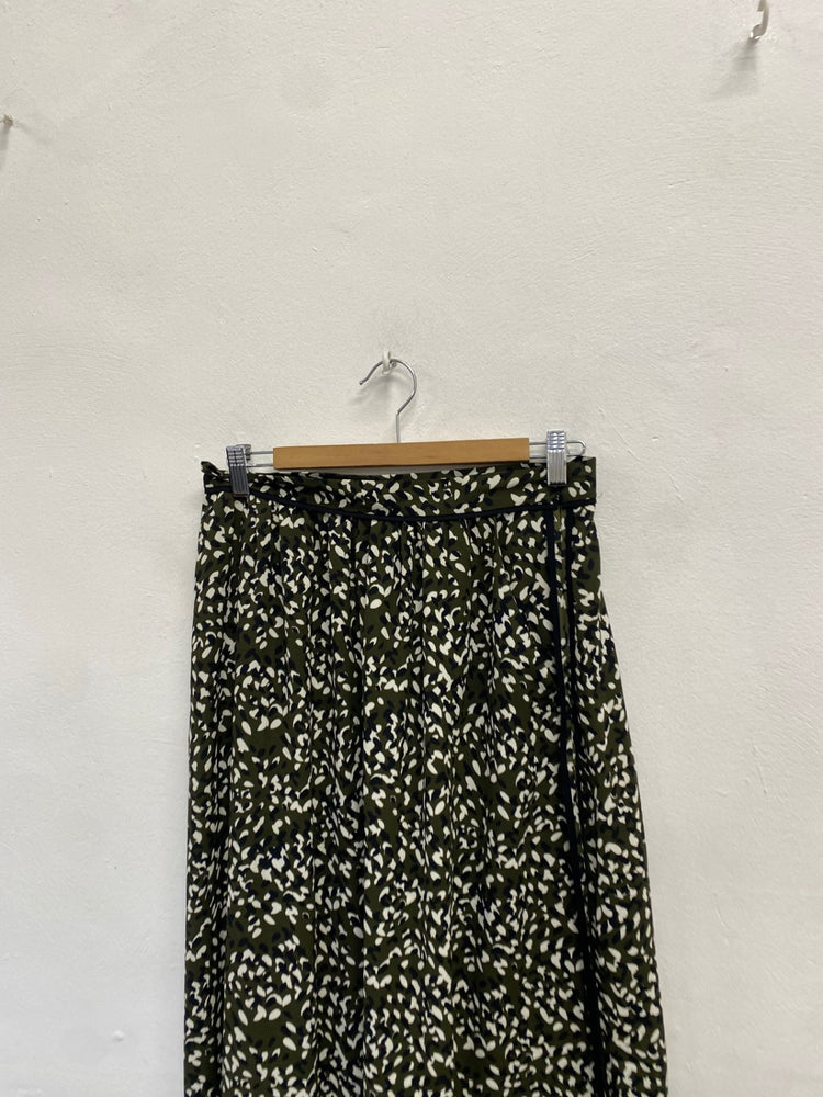 Fabulous Whistles Midi Skirt UK 12 Khaki black speckle NN505