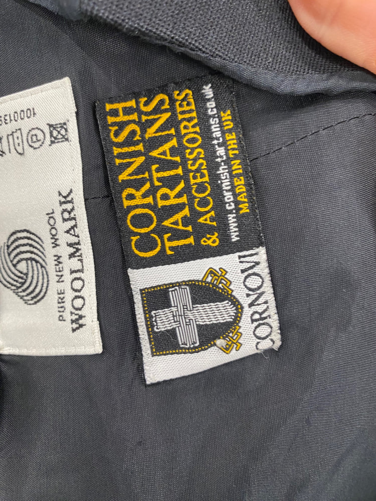 Fabulous ex hire Cornish tartans Argyll Kilt waistcoat 34s Black #904 MD001