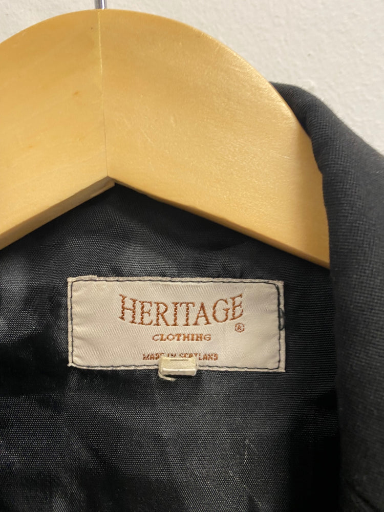 Fabulous ex hire Heritage wool Prince Charlie Kilt Jacket Age 8-10 Black #903 MD001