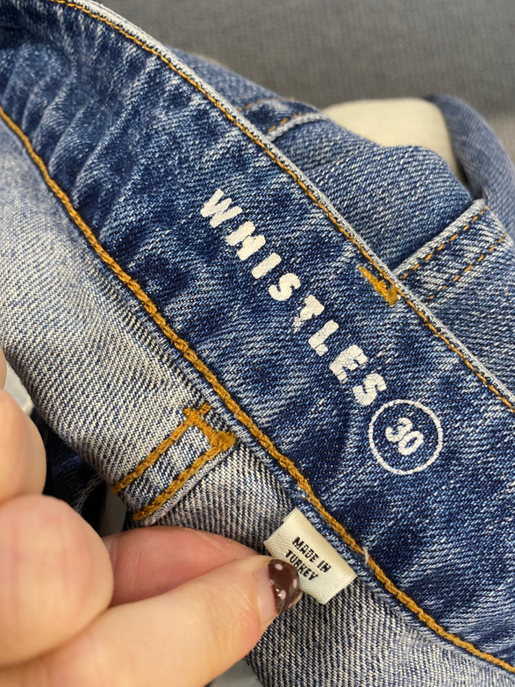 Fabulous Whistles Cropped boyfriend distressed jeans W30" Blue NN505