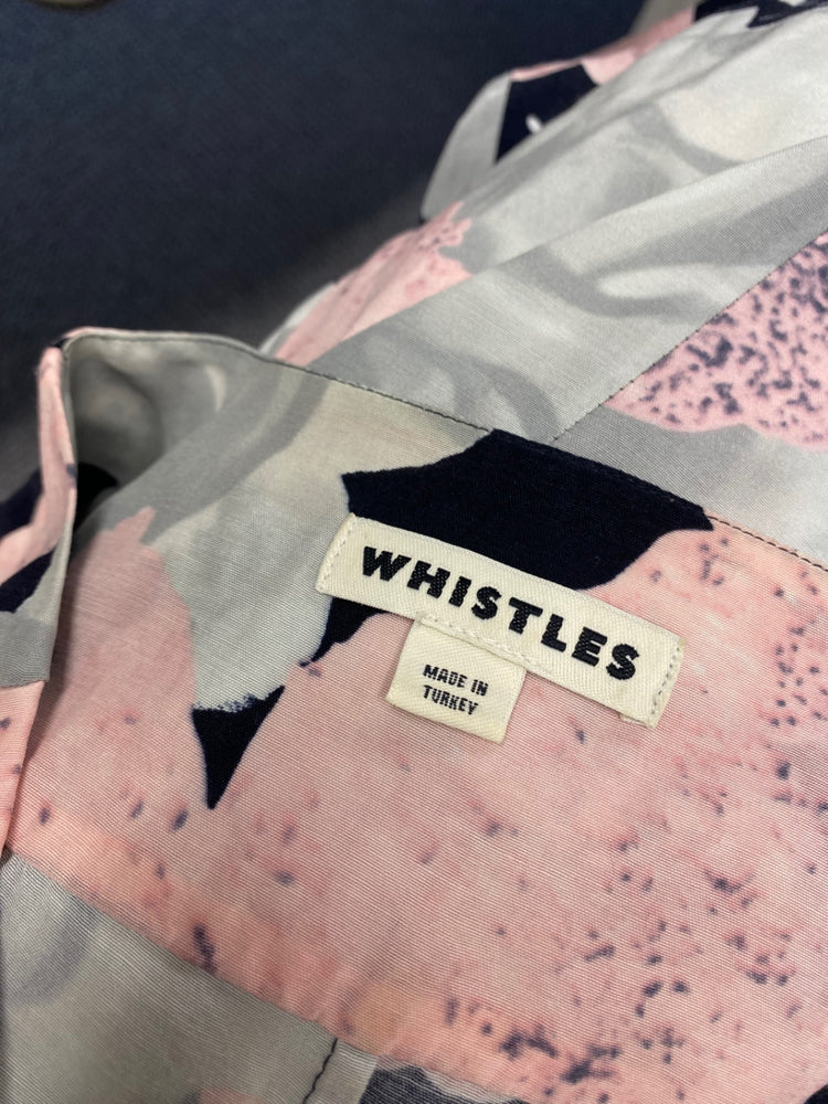 Fabulous Whistles Tunic Dress Uk 10 Pink grey floral NN505