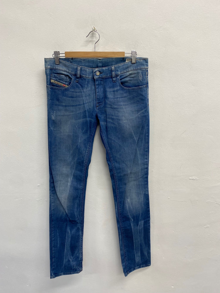 Fabulous Diesel livy y2k distressed stud Straight jeans W32” Blue NN505