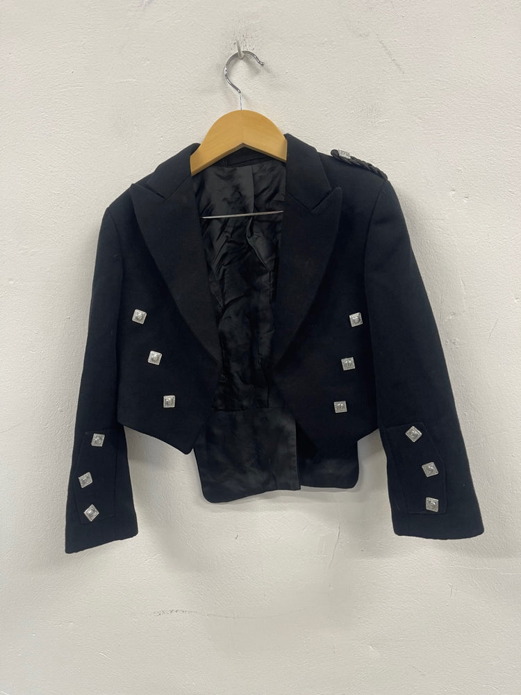 Fabulous Ex Hire Prince Charlie Scottish Blazer Age 6-7 Black #913 MD002