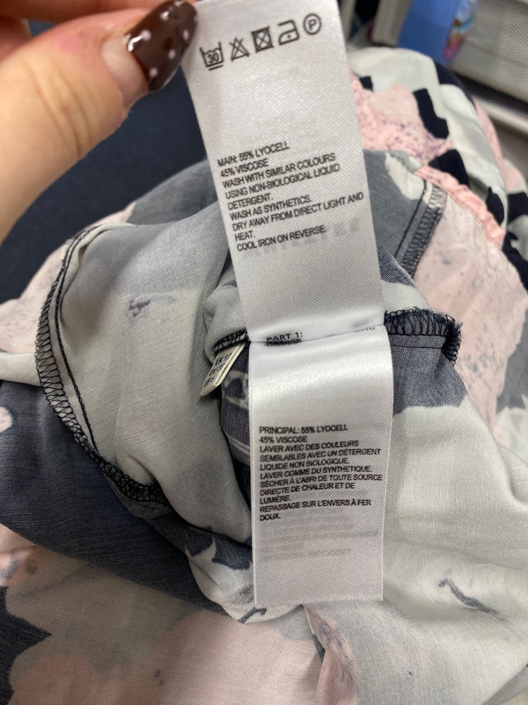 Fabulous Whistles Tunic Dress Uk 10 Pink grey floral NN505